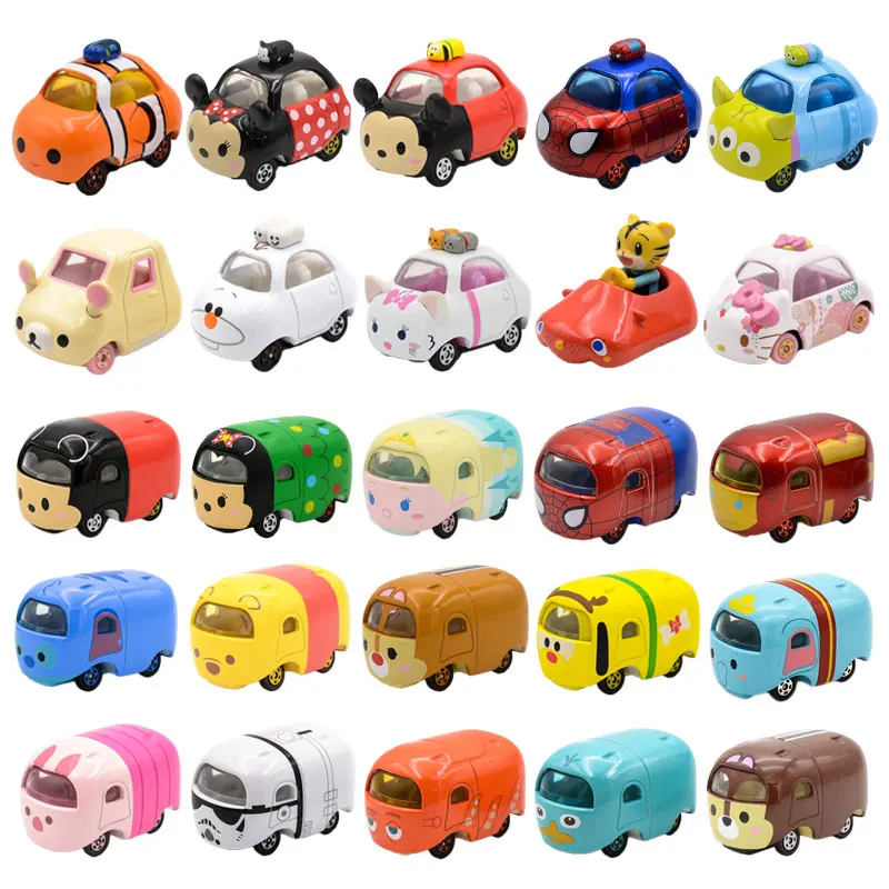 Машинки Takara Tomy с изображением Микки Мауса Эльзы Анны Минни Стич Винни литые