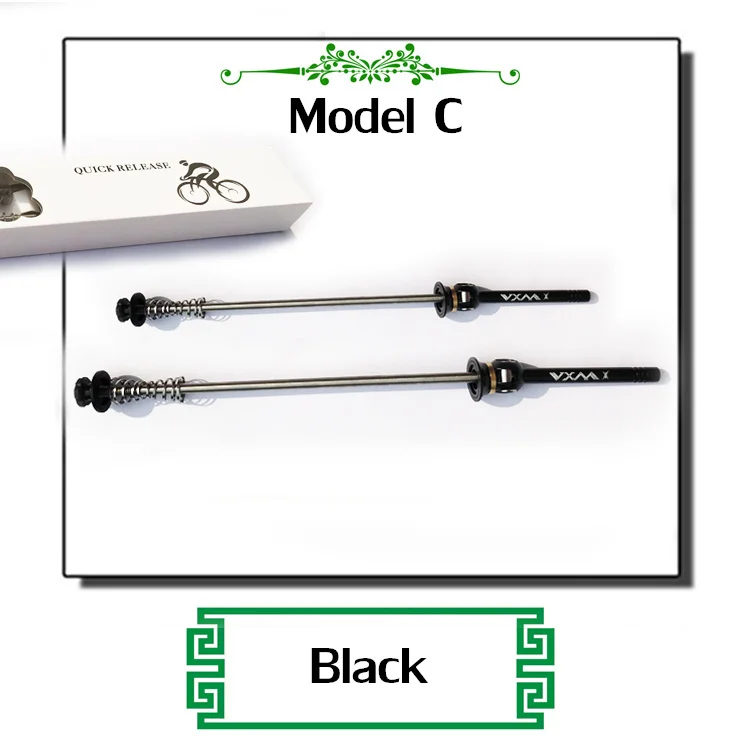 Model C Black VXM 1 пара колесо для велосипеда хаб быстрый выпуск QR Передняя Задняя осевой стержень 52 г красный черный титановый сплав велосипедный шпагат - Цвет: Model C Black