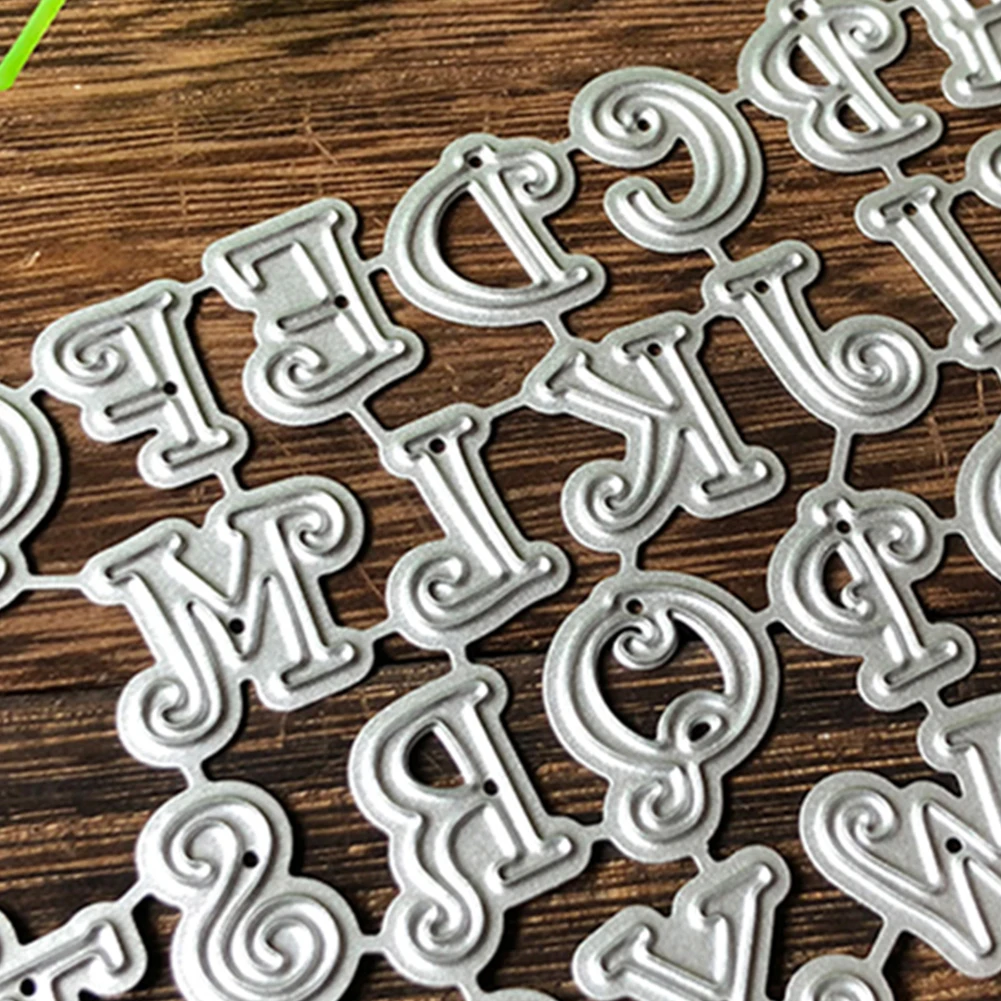 Алфавит с надписью Капитал металлическая высечка сделай сам скрапбукинг