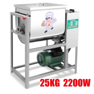 25kg 220 В 2200 Вт Коммерческий Миксер Для Теста, машина для смешивания муки, перемешивающий смеситель, подходит для пасты, хлеба, теста, замеса, емкость 25 кг - Цвет: 25kg