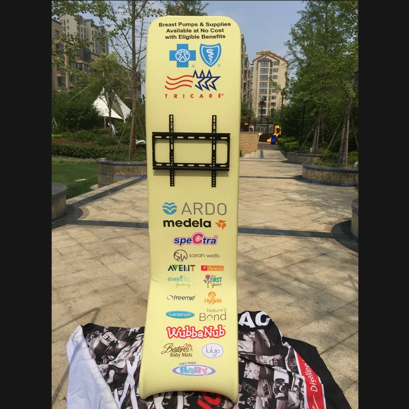 10 футов Натяжной дисплей из ткани выскакивающий баннер с креплением на ТВ-стойку