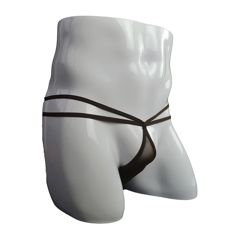 Мужское сексуальное нижнее белье сетчатые прозрачные трусы мужские стринги для