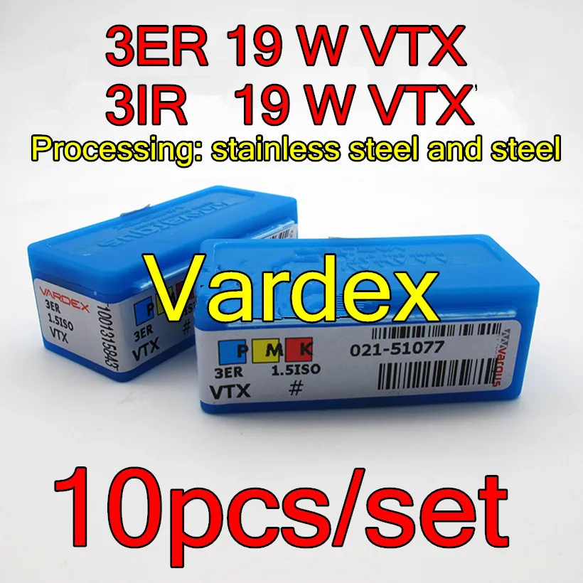 3ER 19W VTX 3IR 10 шт./компл. Vardex резьбовые карбидные вставки обработка: нержавеющая