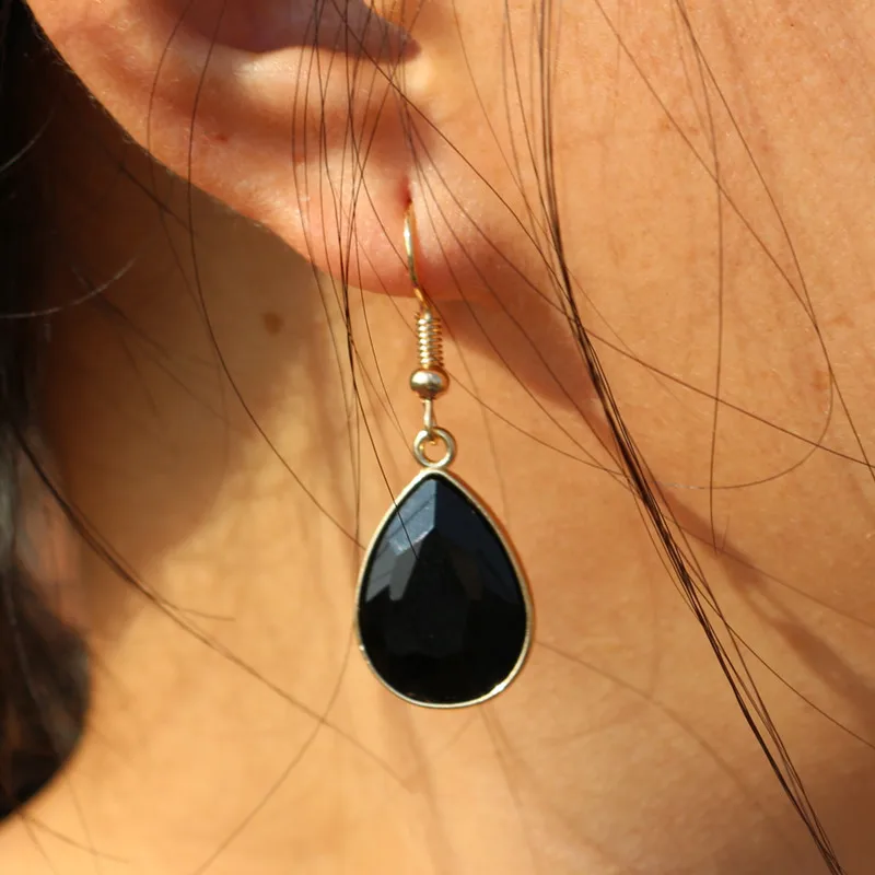 Женские Висячие серьги с кристаллами висячие в форме капли модные украшения 2018 |