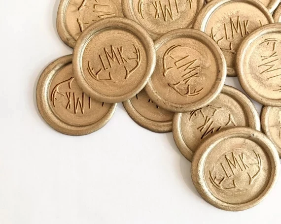 Рога монограмма воск уплотнение наклейки самоклеющиеся уплотнения