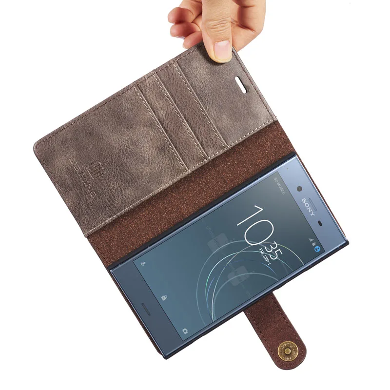 DG. Кошелек Ming чехол для sony Xperia XZ XZs XZ1 XZ3 X XZ2 компактный s Ретро воловья кожа