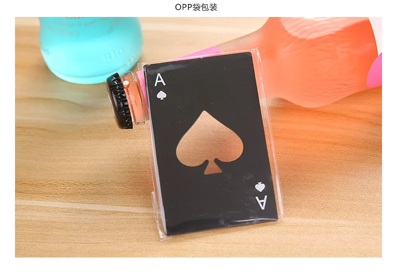 100 шт черная бутылка для пива открывалка игры в покер карты туз пик панель