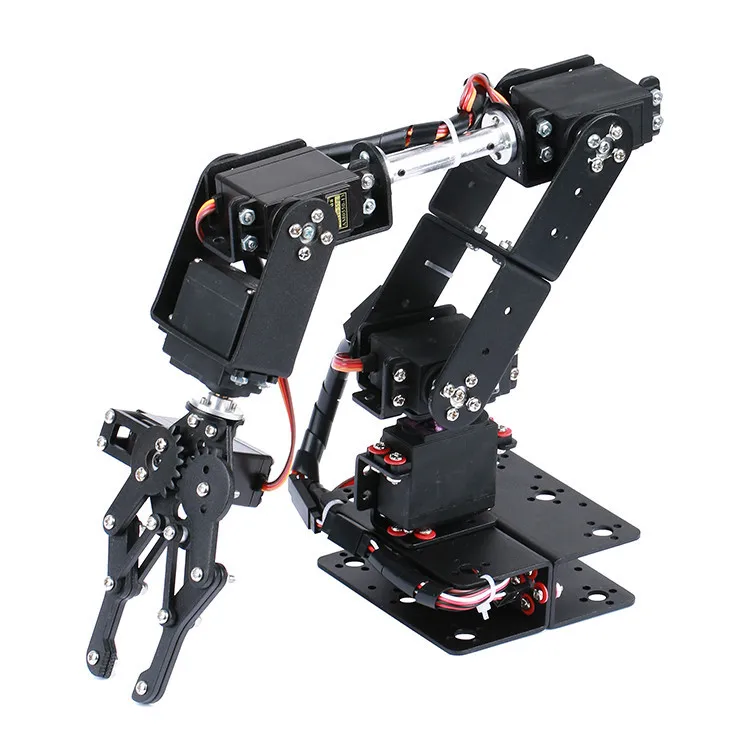 

6DOF Aluminium Robot Arm Manipulator Mechanical Clamp Claw Basic Kit MG996R DS3115 Servo Bracket Arduino Robotic Education