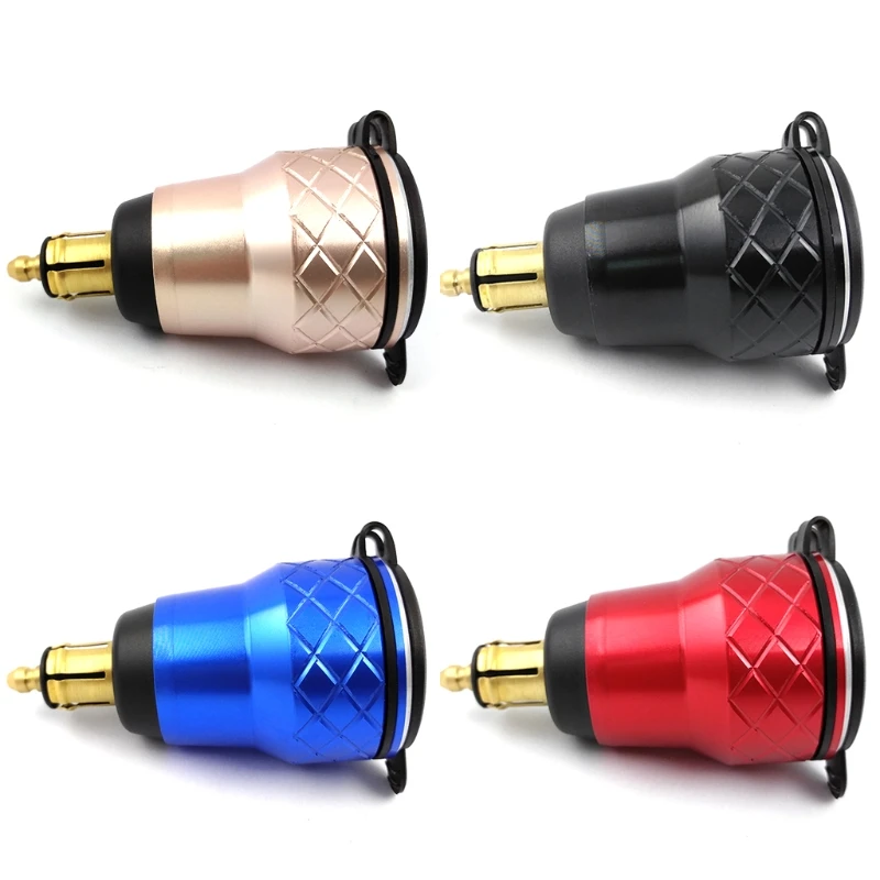 Алюминиевый Вольтметр для мотоцикла с двойным USB зарядным устройством на DIN