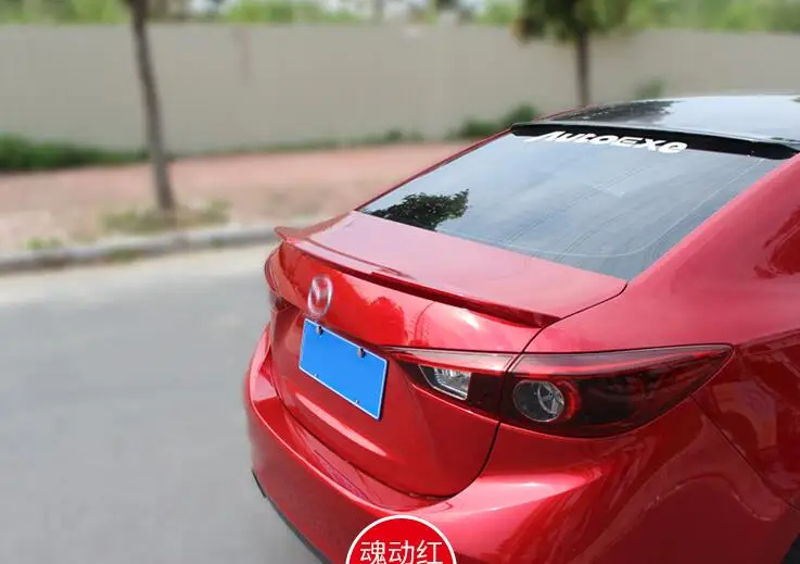 High quality ABS paint Car rear Trunk Lip Spoiler Wing Fits For MAZDA 3 M3 Axela 2014 2015 2016 2017 2018 2019 BY EMS | Автомобили и