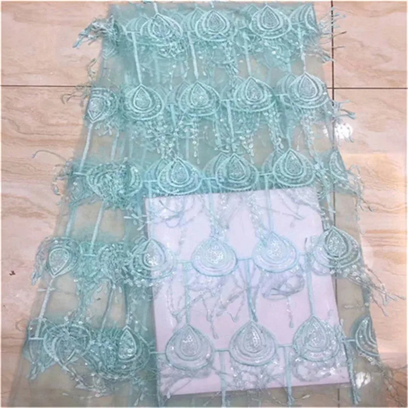 Новейшие французские нигерийские кружева с кисточками ткани высокого качества