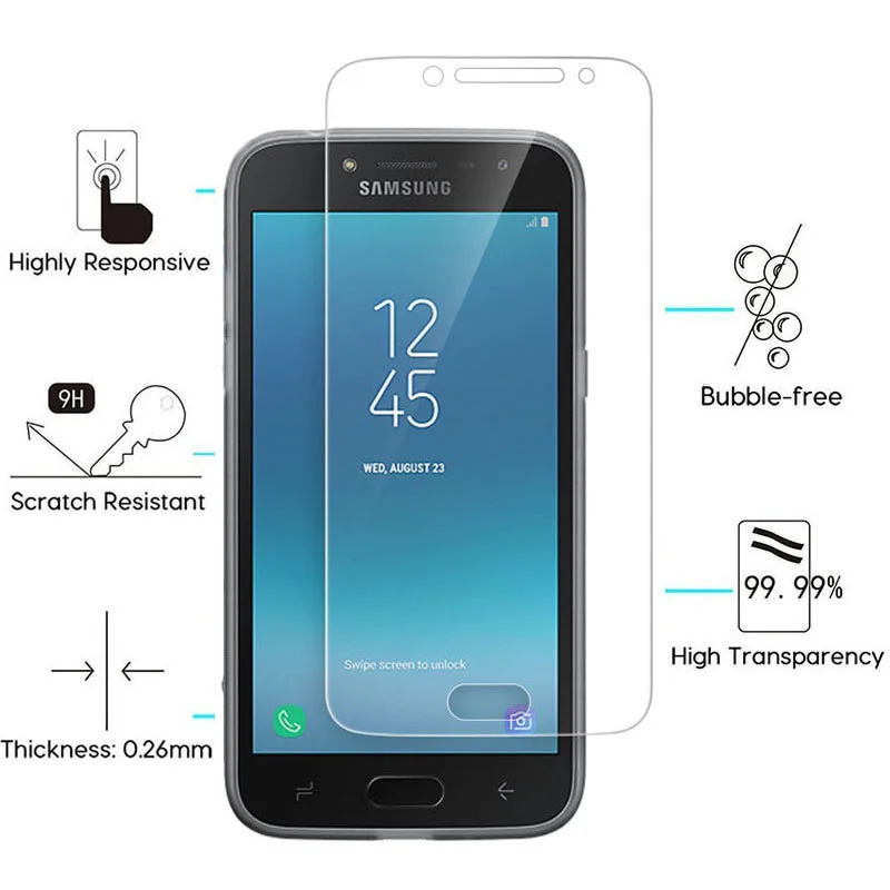 Закаленное стекло для Samsung Galaxy J2 2018 стеклянная защитная пленка 9h 2.5d Защитная