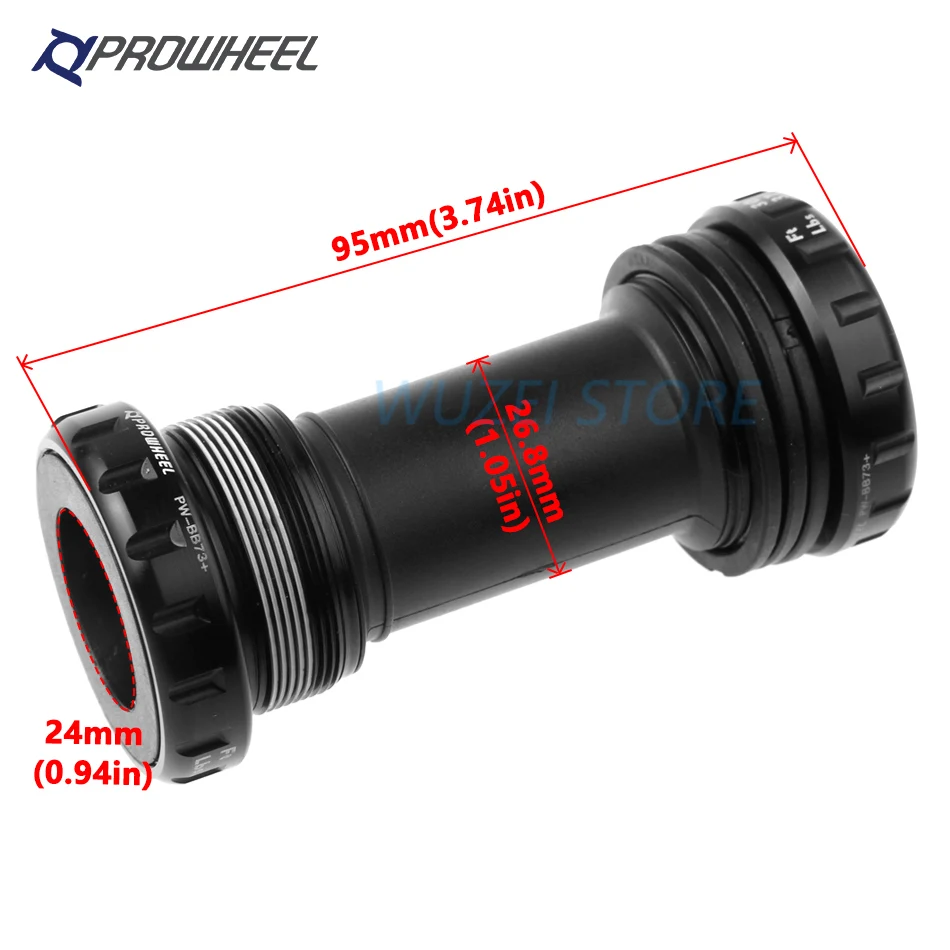 Prowheel 104 BCD mtb велосипед кривошипно 170/175 мм/30/32/34/36/38 T Круглый Звездочка с каретка BB шатун для горного велосипеда