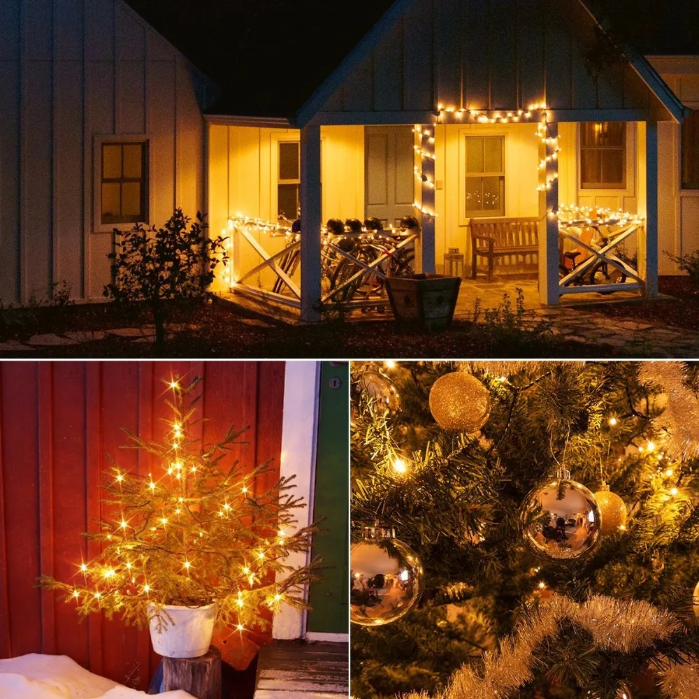 DC 12V Fairy LED String Lights 10M 20M Waterproof Garland Christmas Light Strip Holiday Decoration Add 1A Power and Remote | Освещение