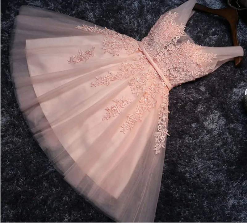 Короткое Кружевное платье подружки невесты темно-синее/Персиковое/цвета