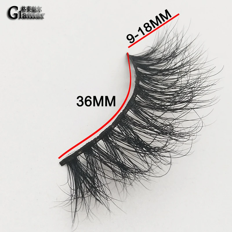GLAMAR 1 пара высокого качества 3D 100% норковые ресницы натуральные длинные полные
