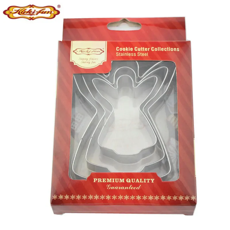 

3D Angel Shape Metal Cookie Cutters Set Cake Decoration Stainless Steel Biscuit Mould Baking Tools for Cakes
