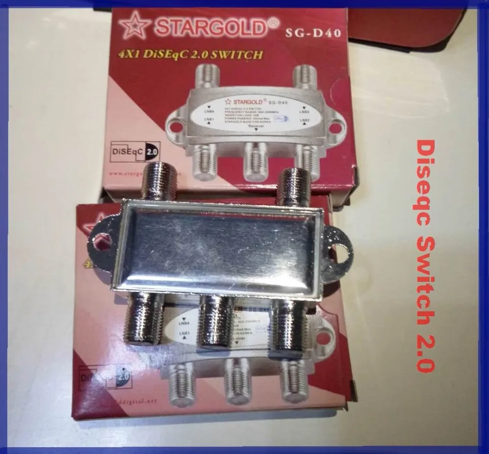 Переключатель DiSEqC STARGOLD для спутникового ресивера FTA TV LNB|lnb switch|diseqc switchsatellite fta |
