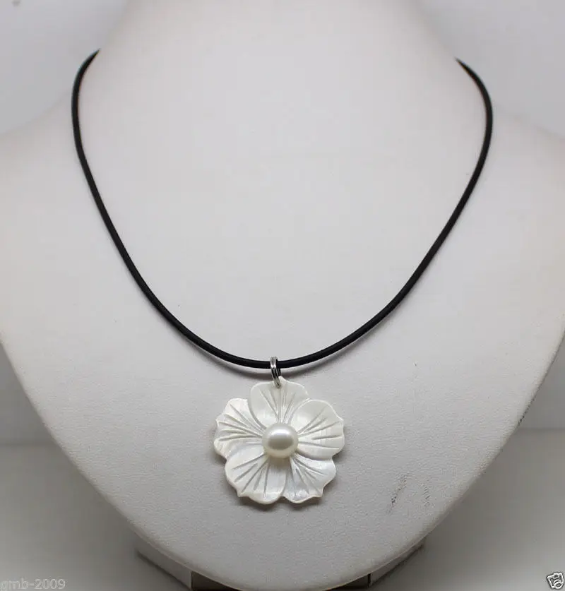 Модный новый натуральный белый пресноводный перламутровый кулон в виде