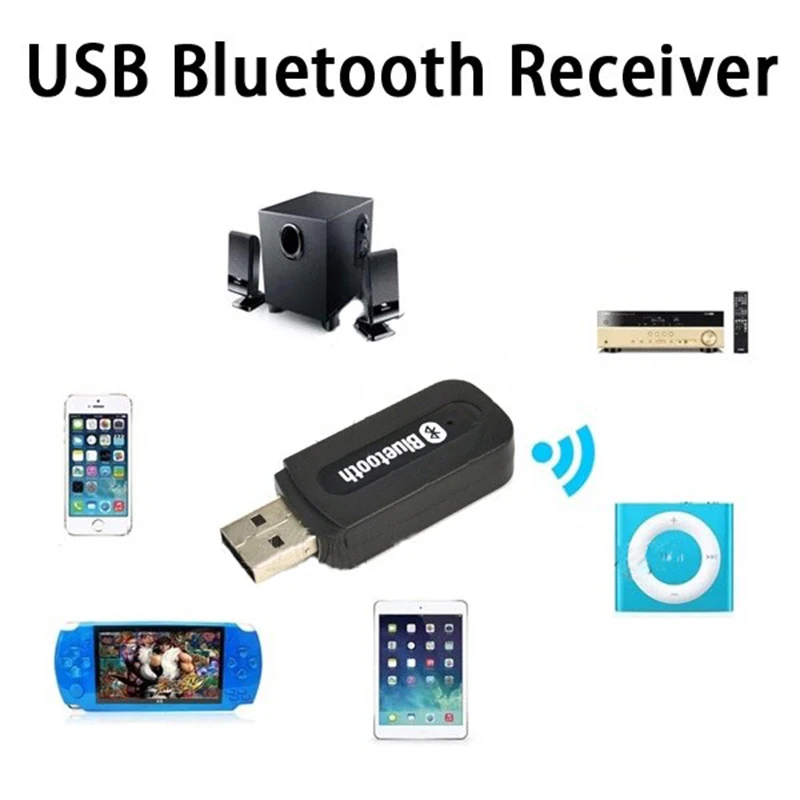 USB Bluetooth музыкальный аудиоприемник адаптер 3 5 мм беспроводной стерео для динамика