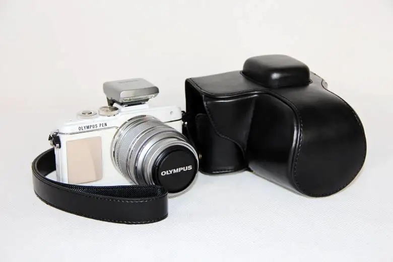 Чехол для камеры из искусственной кожи Olympus PEN чехол объектива EPL3 EPM1 14 42 мм черный