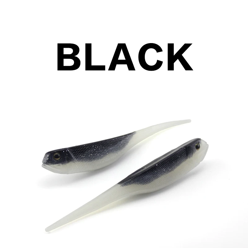 BLACK Лидер продаж, наживки для рыбалки, 4 шт./pk, Мягкая наживка, 13 см* 13 г, искусственные приманки для рыбалка на сельдь, джиг, голова, приманка - Цвет: BLACK