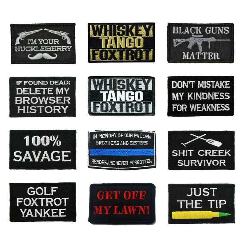 Значок с вышивкой логотипа модные вышитые значки крючком и петлей военные