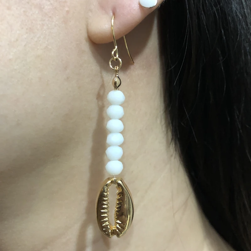 Новое поступление 2019 серьги KBJW с белыми хрустальными бусинами Подвесные капли