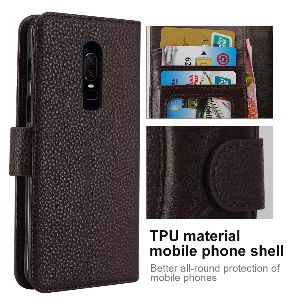 IDOOLS чехол для Oneplus 6 шесть искусственная кожа ТПУ телефон Fundas One plus назад случаях