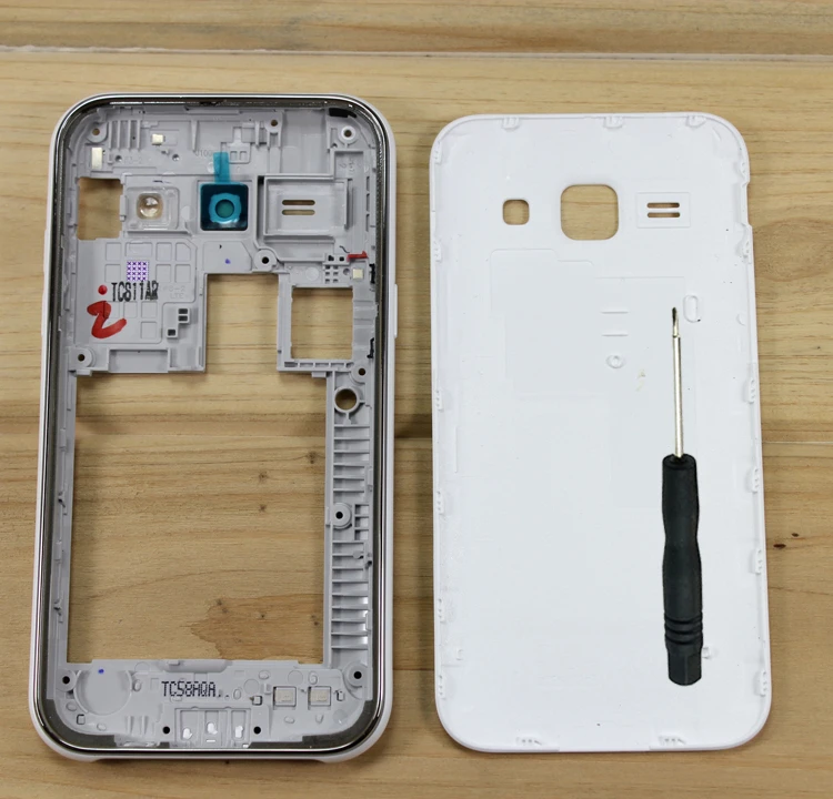 Оригинальный чехол для Samsung Galaxy J1 2015 J100 J100F J100H J100FN, средняя рамка с корпусом, задняя крышка для объектива