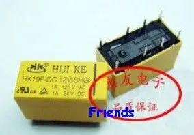 Бесплатная доставка 25 шт. 12 в пост. Тока 8 контактов реле pcb HK19 HK19F DC 12V мощные