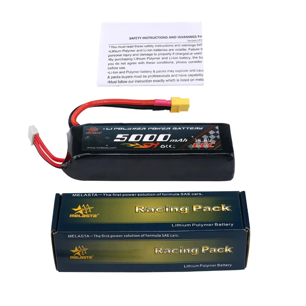 Melasta 14 8 V 5000mAh 60C 4S Lipo RC батареи Литий ионные с разъём для XT60 батарей Lipo|lithium ion