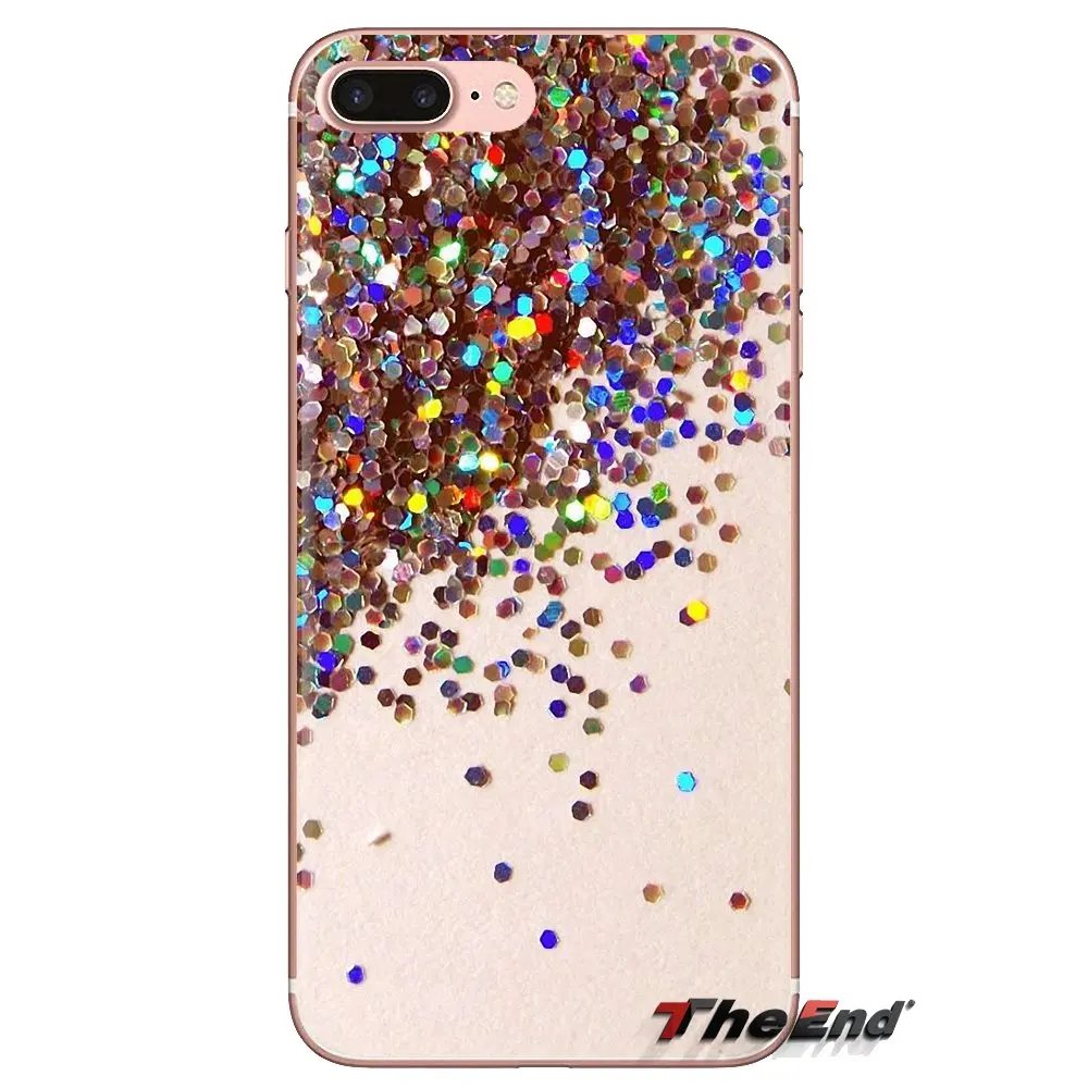 Transparent TPU Cover Pastel Purple Sparkle Glitter For Xiaomi Mi4 Mi5 Mi5S Mi6 Mi A1 A2 5X 6X 8 9 Lite SE Pro Max Mix 2 3 2S |