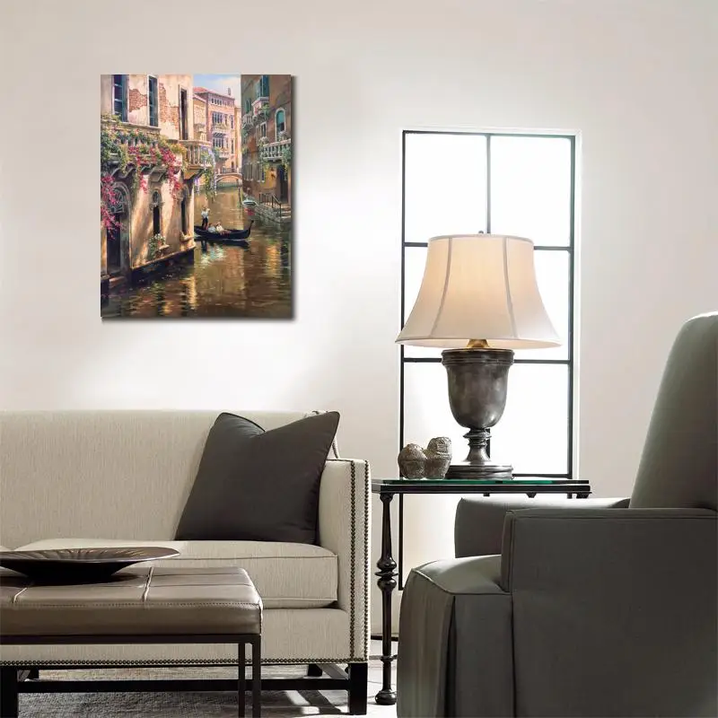 Beste Klassieke Middellandse Olieverfschilderij Afternoon Chat Handgemaakte Kunst Muur Home Decor