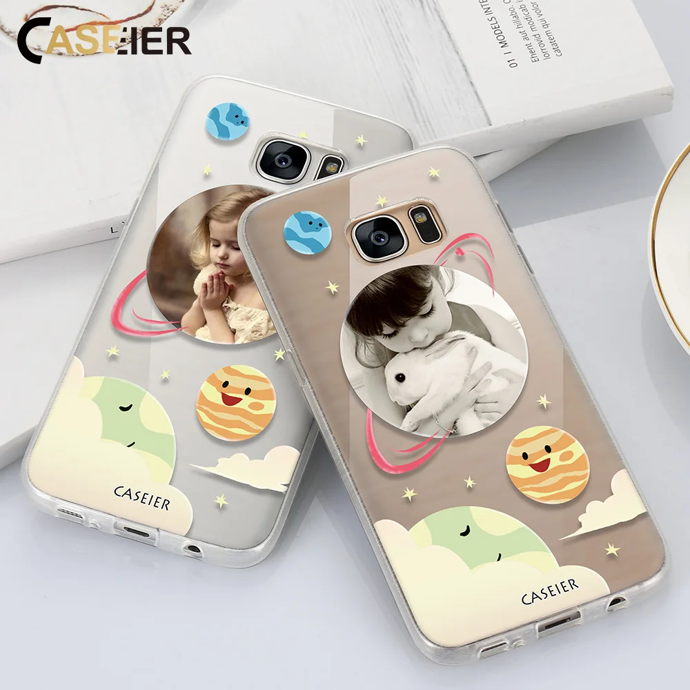 CASEIER DIY чехол для телефона Samsung S6 S7 S8 edge Plus индивидуальные чехлы Note 4 5 7 8 J C5 C9 Pro Fundas |