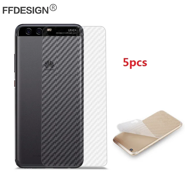 5x Защитная пленка для задней панели из углеродного волокна Huawei P10 Lite P9 P8 2017 Plus Honor 9