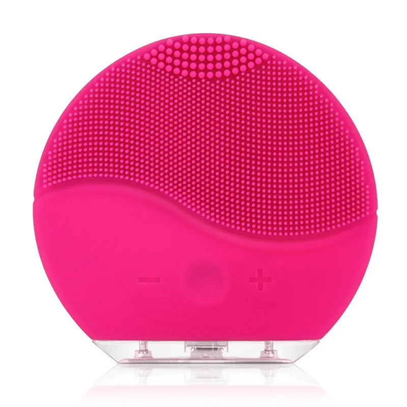 Hot Pink Новое поступление, косметическая продукция для личной гигиены, Водонепроницаемая силиконовая мини-щетка для чистки лица - Цвет: Hot Pink