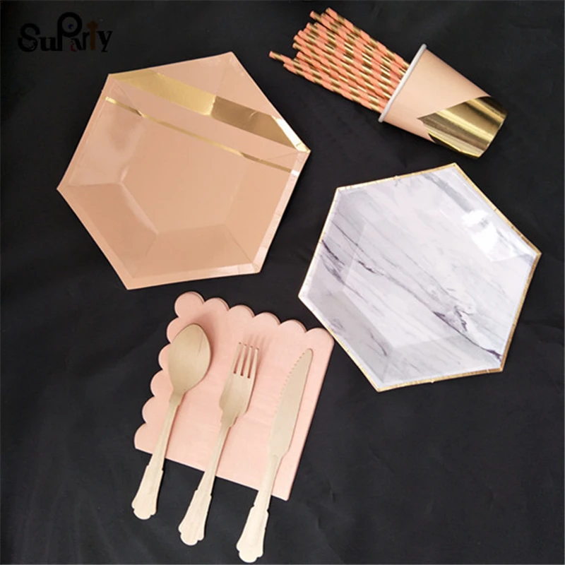 16 наборов напитков буфет партия одноразовая посуда бумажная чашка соломенная