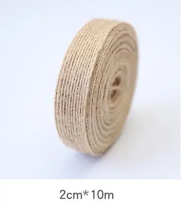 5 м/10 м/шт. натуральная винтажная джутовая Мешковина лента DIY свадебный пояс ремень вечерние украшения Ремесло джутовое кружево лента - Цвет: 2