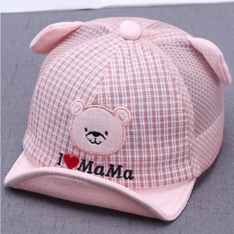 Pink Новое модное цельнокроеное платье 4 цвета детские Шапки 5-16 месяцев на весну и осень для девочек и шапки для мальчиков на открытом воздухе Регулируемый милый комплект из двух частей детская шапка - Цвет: Pink
