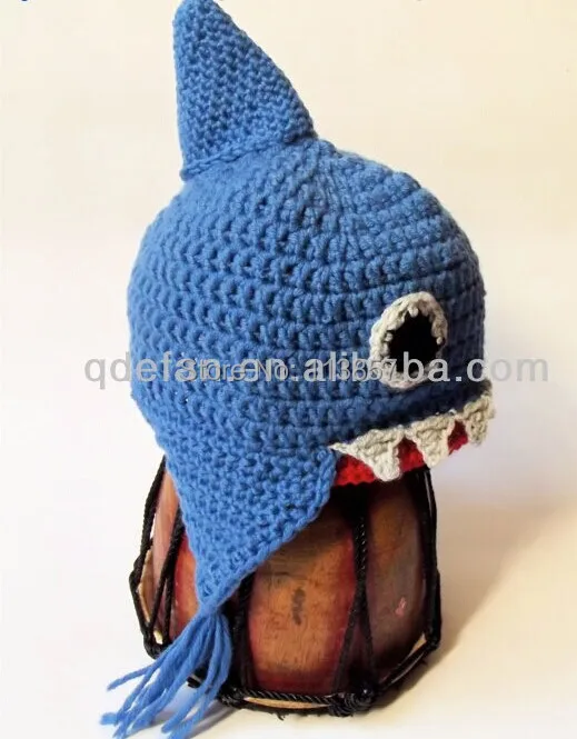 Funny crochet caps,shark hat crochet 