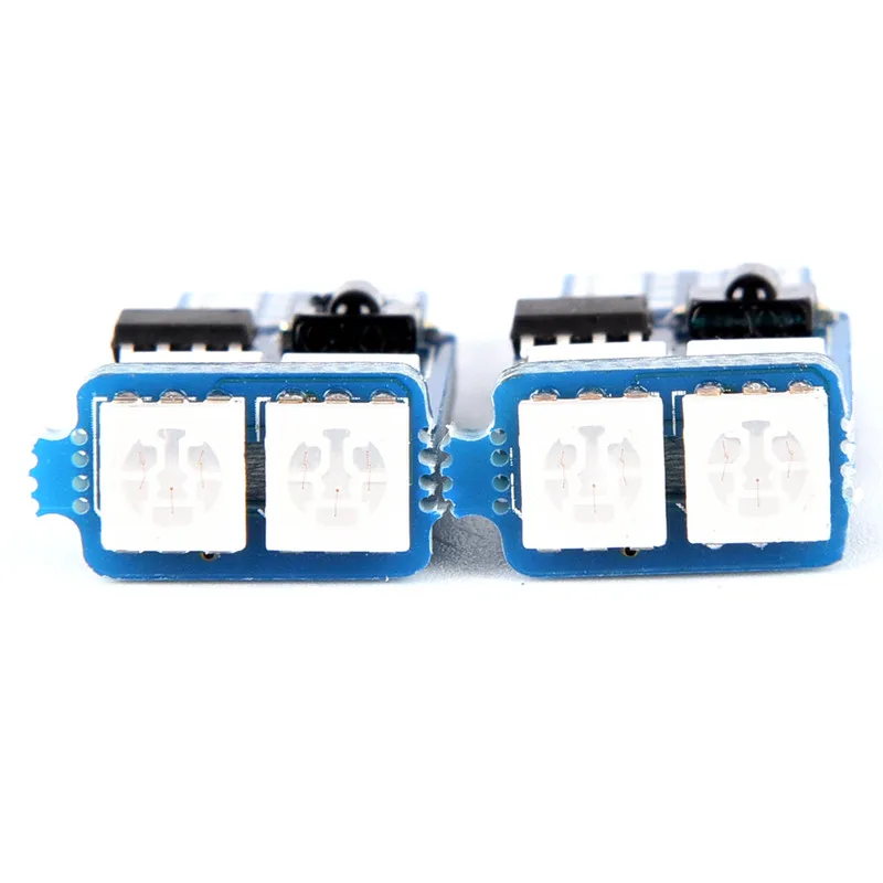 2 X T10 RGB 6 SMD 5050 светодиодный автомобильный клиновидный боковой Светильник Ширина светильник внутренняя лампа для чтения лампа с пультом дистанционного управления высокое качество