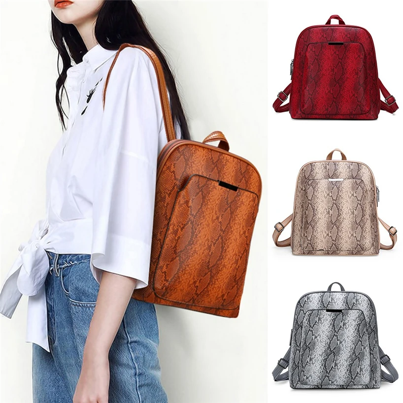 Aelicy женская сумка для змеиной кожи PU кожаный женский рюкзак Feminina Mochila Escola школьный модный дорожный школьный рюкзак