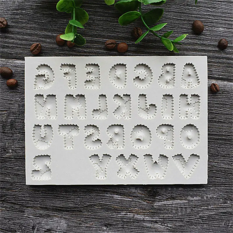 Лоскутный шрифт силиконовая форма инструмент для украшения тортов выпечки