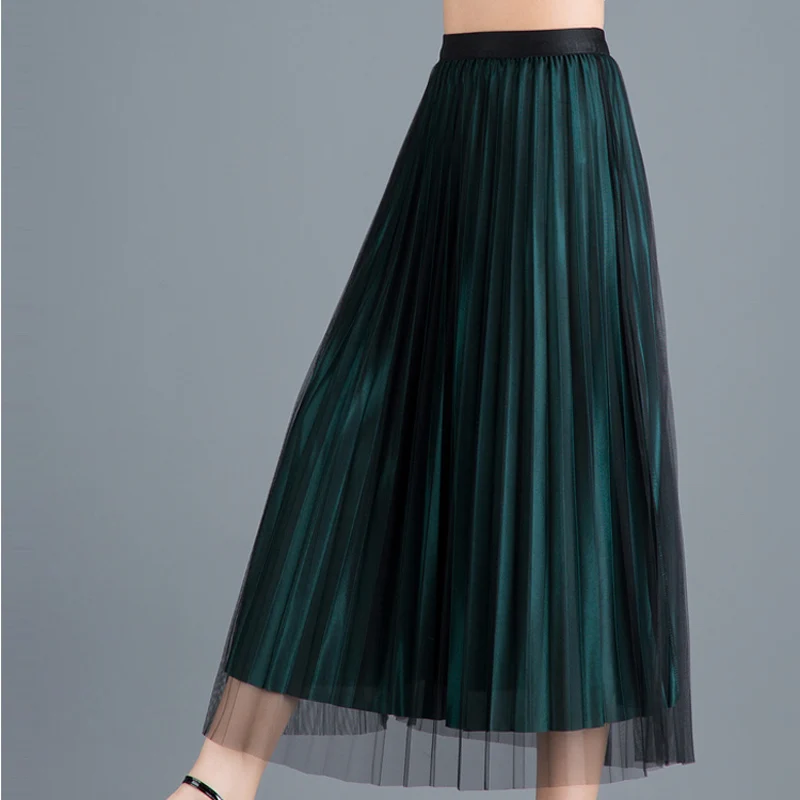 Лето-осень Тюлевая юбка серый абрикосовый цвета цвета: розовый черный длинные