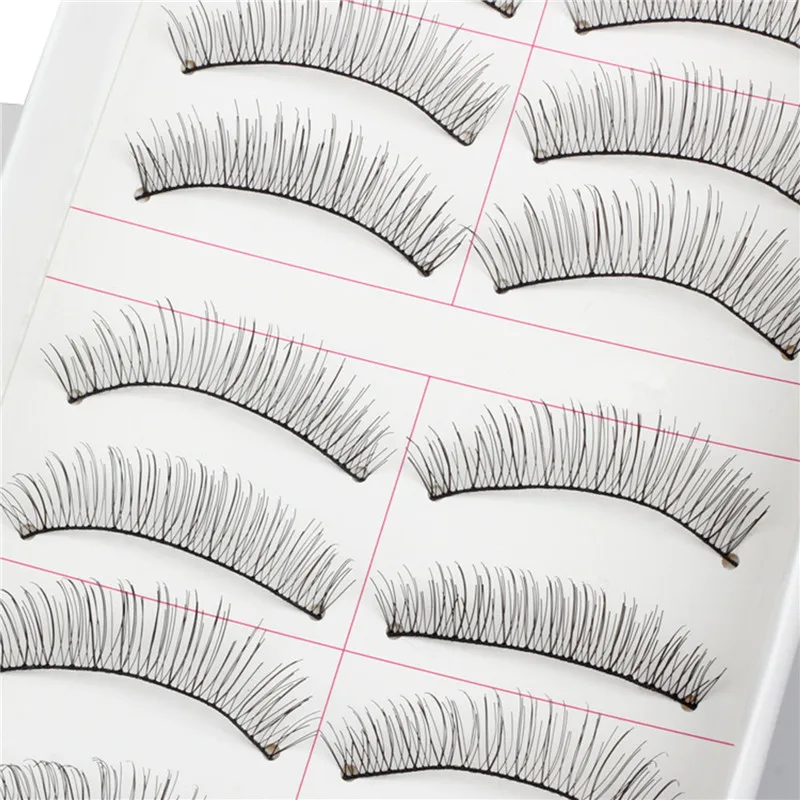 10 пар натуральные накладные ресницы для макияжа|falsh eyelashes|cross eye lasheseye lashes extension |