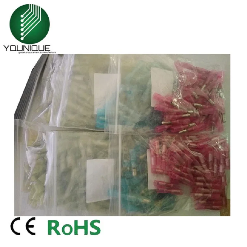 Термоусадочные гнездовые и мужские пулевые стыковые клеммы изолированные