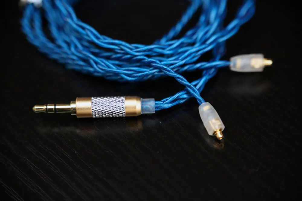 FENGRU DIY JCALLY синий JC04P 5N OFC 4 акции 252 ядер наушники Обновление кабель для Shure SE215 UE900 IE80 KZ ZST ZSN ZS10 Pro ZSX