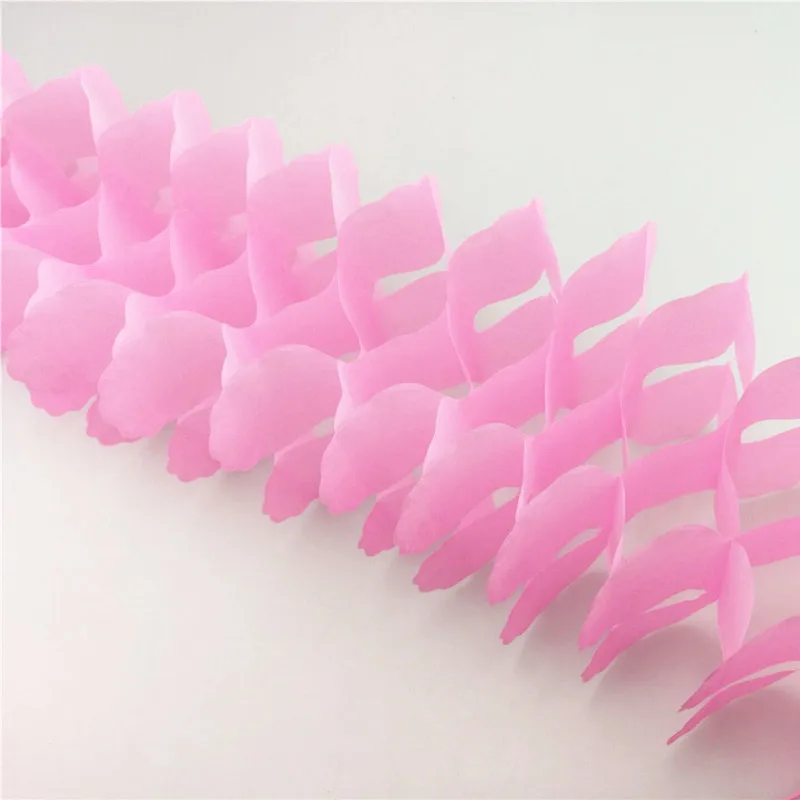 Pink 2шт 3,6 м четырехлистная бумага в виде клевера гирлянды-поделки, товары для свадебной вечеринки, украшения для дома, банты для детского душа, пасхальный декор - Цвет: Pink