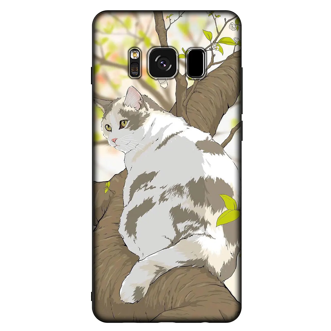 YIMAOC Meow Cartoon cat Soft Silicone Phone Case for Samsung Galaxy A6 A9 A8 A7 2018 A3 A5 2016 2017 Note 9 8 10 Plus Lite | Мобильные